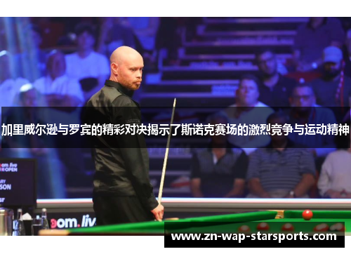 加里威尔逊与罗宾的精彩对决揭示了斯诺克赛场的激烈竞争与运动精神